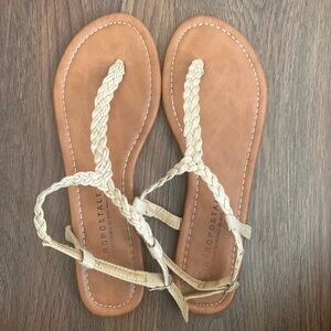 Aeropostale Tan Braided Sandals Classic Style